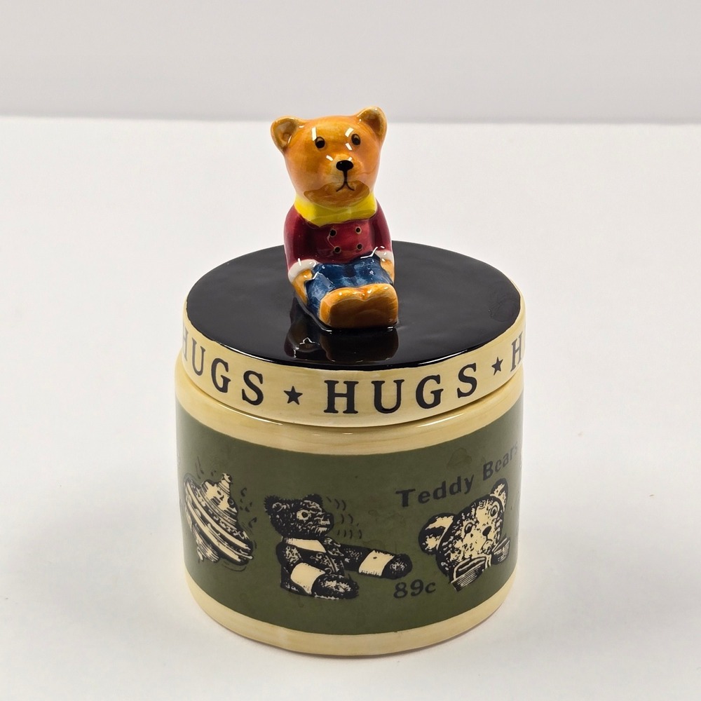 Vandor Toys in the Cupboard Teddy Bear Trinket Box Pelzman Designs 1997 Vintage
